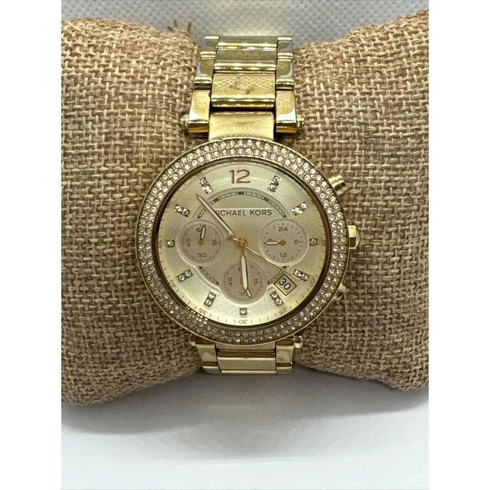 Michael Kors Parker MK5354 Women's Gold Stainless Steel Analog Dial Watch JNA634